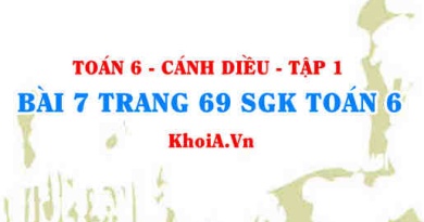 Bài 7 trang 69 SGK Toán 6 tập 1 Cánh Diều